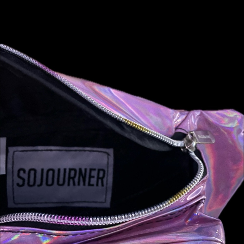 SOJOURNER | OS | Holographic Waterproof Crossbody Fanny Pack Waist Belt Bag NWOT